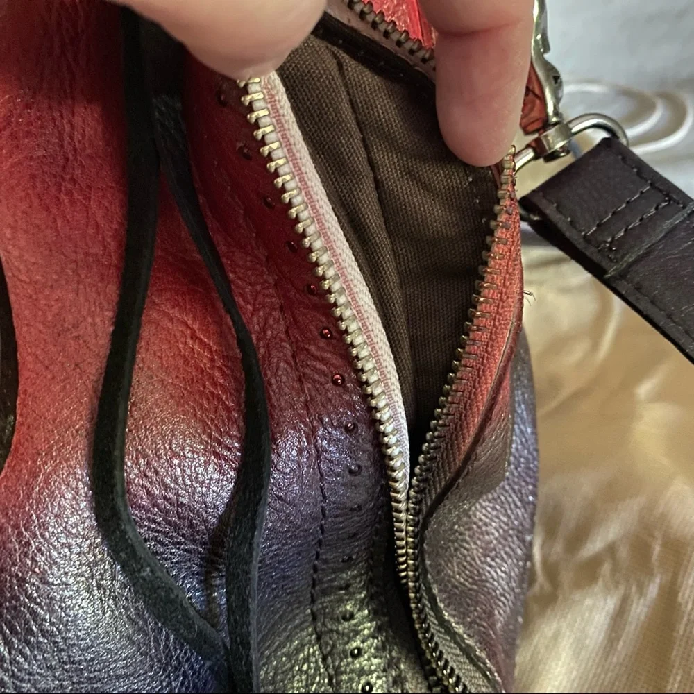 Old Trend hand painted ombre satchel - Picture 6 of 16